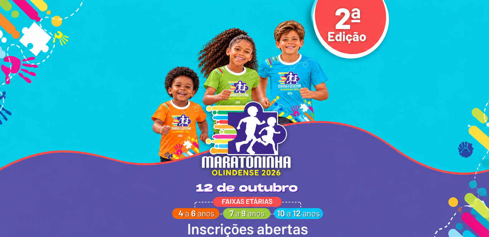 Cartaz Colorido Da Maratoninha Olindense 2026