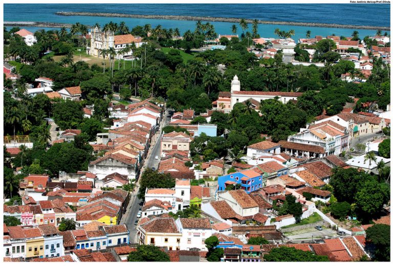 Vista aérea do Sítio Histórico de Olinda. Foto: Antônio Melcop/Pref.Olinda