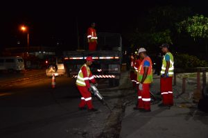 Em princípio, o trabalho foi reiniciado em vias de Jardim Atlântico. Foto: Lucio Pessoa/Pref.Olinda